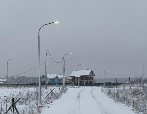 Установка опор освещения ДПК 