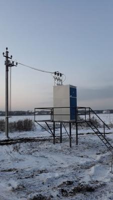 Монтаж КРУН для будущей жилой застройки вблизи д.Манихино.