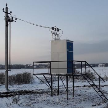 Монтаж КРУН для будущей жилой застройки вблизи д.Манихино.